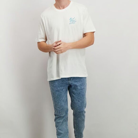 Havana Jim Men Crew Neck Short Sleeve Graphic Print T-shirt, White Size XXL - Picture 4 of 4